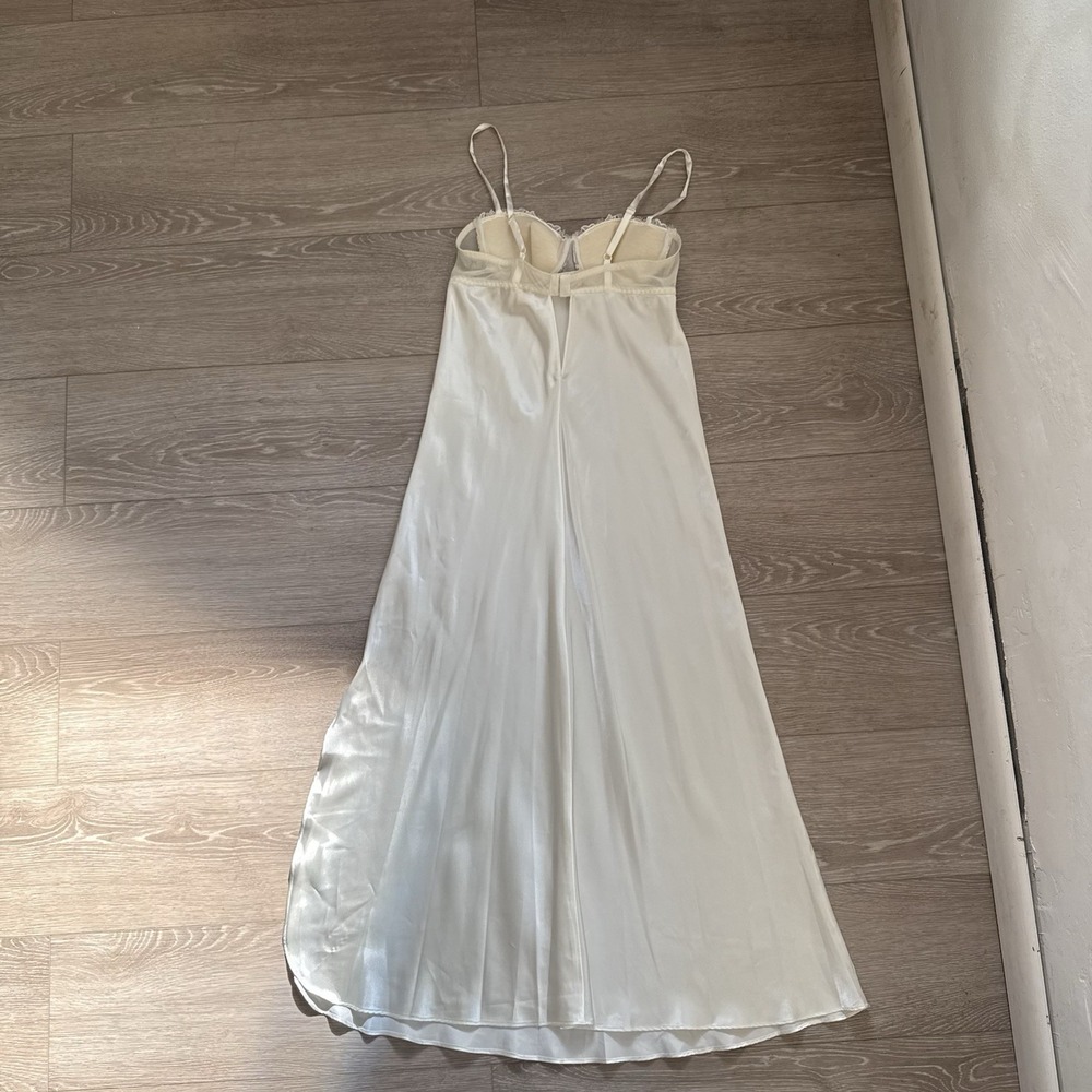 VTG Flora Nikrooz Size S Coquette Babydoll Nightgown Dress Ruffle Lace Sheer - Picture 13 of 13